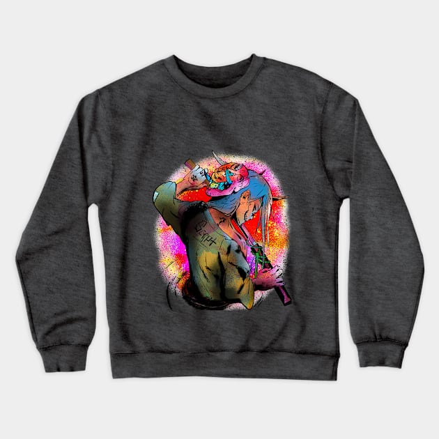 samurai girl Crewneck Sweatshirt by Peachykkeenn